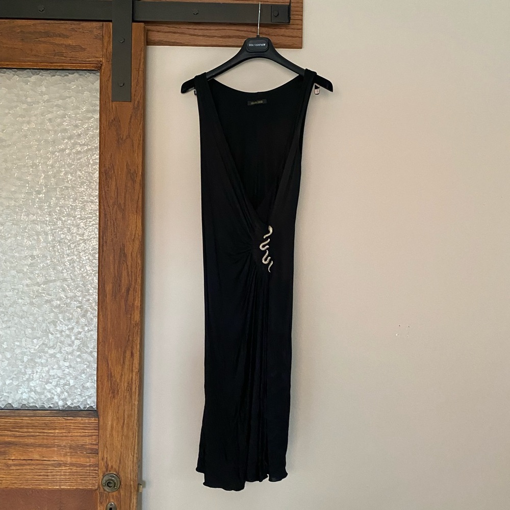 Roberto Cavalli cocktail dress with snake detail 42